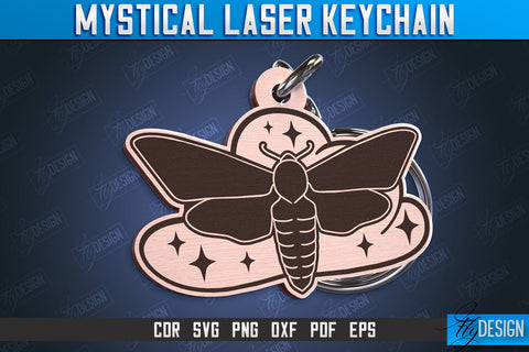 Mystical Laser Keychain Bundle | Mystical Symbols Design | Magic Sign | CNC File SVG Fly Design 