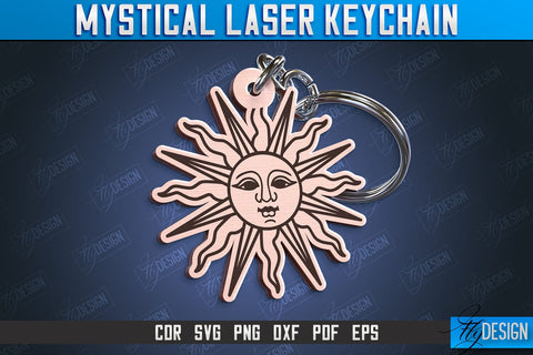 Mystical Laser Keychain Bundle | Mystical Symbols Design | Magic Sign | CNC File SVG Fly Design 