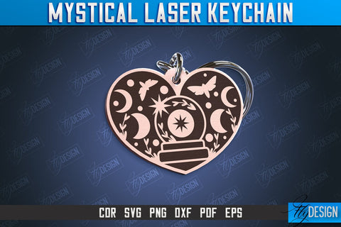 Mystical Laser Keychain Bundle | Mystical Symbols Design | Magic Sign | CNC File SVG Fly Design 