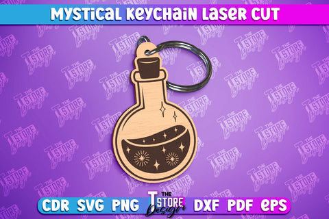 Mystical Laser Keychain Bundle | Mystical Symbols Design | Magic Sign Laser Cut Design SVG The T Store Design 