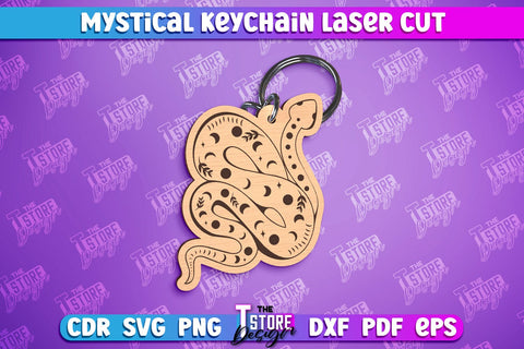Mystical Laser Keychain Bundle | Mystical Symbols Design | Magic Sign Laser Cut Design SVG The T Store Design 