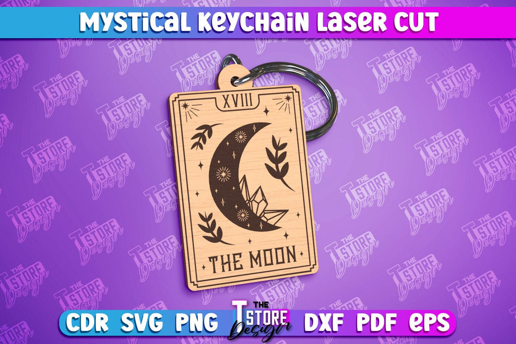 Mystical Laser Keychain | Mystical Symbols Design | Magic Sign Tarot ...