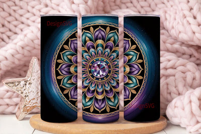 Mystical Mandala 20oz Tumbler Wrap Sublimation DesignSVG 