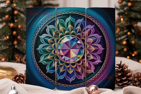 Mystical Mandala 20oz Tumbler Wrap Sublimation DesignSVG 