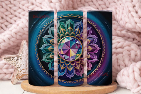 Mystical Mandala 20oz Tumbler Wrap Sublimation DesignSVG 
