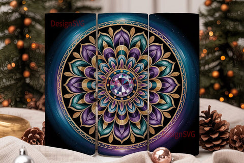 Mystical Mandala 20oz Tumbler Wrap Sublimation DesignSVG 