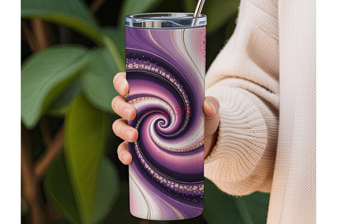 Mystical Marble Glitter 20oz Tumbler Sublimation DesignSVG 