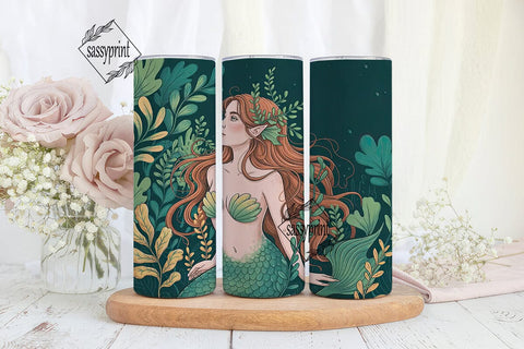 Mystical Mermaid 20oz Tumbler Wrap Sublimation sassyprint 