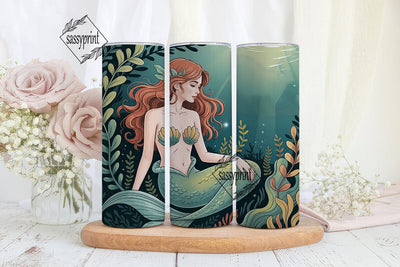 Mystical Mermaid 20oz Tumbler Wrap Sublimation sassyprint 