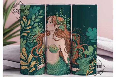 Mystical Mermaid 20oz Tumbler Wrap Sublimation sassyprint 