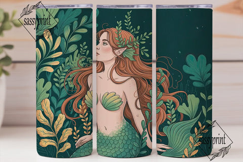 Mystical Mermaid 20oz Tumbler Wrap Sublimation sassyprint 