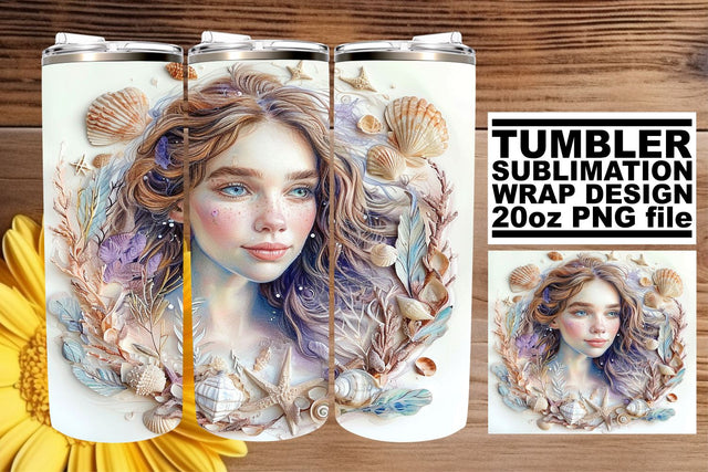 Mystical Mermaid Sublimation Design Set Sublimation afrosvg 