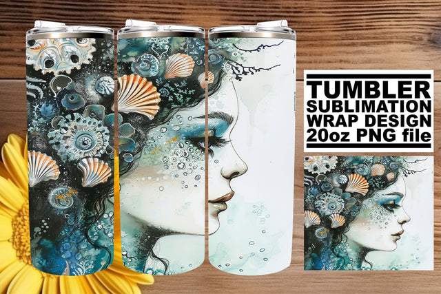 Mystical Mermaid Tumbler Sublimation Bundle Sublimation afrosvg 