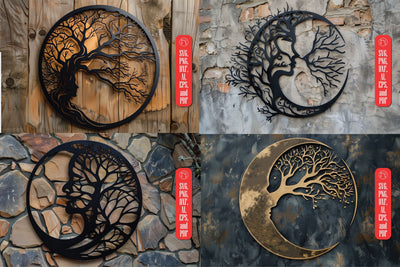 Mystical Moon Laser Cut SVG Bundle. SVG MD JOYNAL ABDIN 