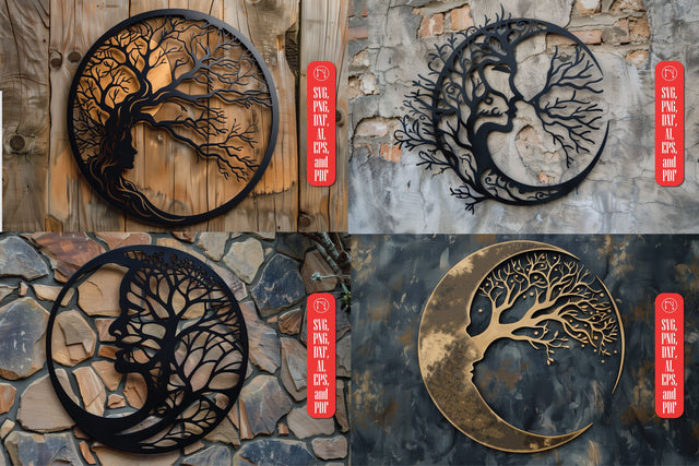 Mystical Moon Laser Cut SVG Bundle. SVG MD JOYNAL ABDIN 