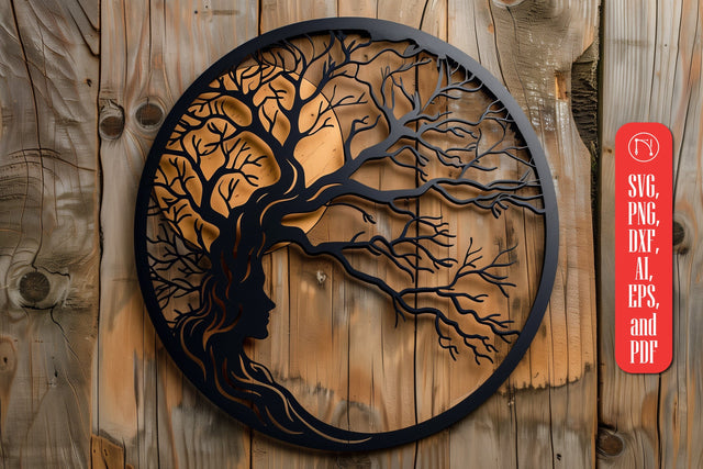Mystical Moon laser-cut wall decor SVG MD JOYNAL ABDIN 