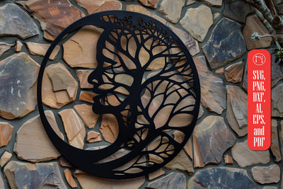 Mystical Moon laser-cut wall decor. SVG MD JOYNAL ABDIN 