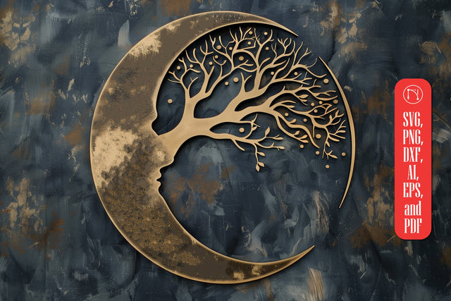 Mystical Moon laser-cut wall decor SVG MD JOYNAL ABDIN 