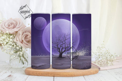 Mystical Moonlit Tree 20oz Tumbler Wrap Sublimation sassyprint 