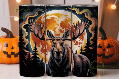 Mystical Moose 20oz Tumbler Wrap Sublimation PixelChick 