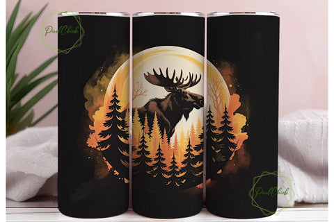 Mystical Moose 20oz Tumbler Wrap Sublimation PixelChick 