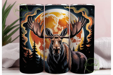 Mystical Moose 20oz Tumbler Wrap Sublimation PixelChick 