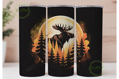 Mystical Moose 20oz Tumbler Wrap Sublimation PixelChick 