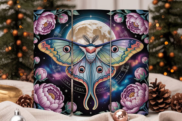 Mystical Moth 20oz Tumbler Wrap Sublimation DesignSVG 