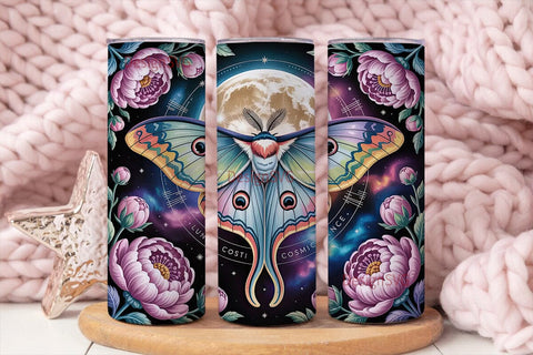 Mystical Moth 20oz Tumbler Wrap Sublimation DesignSVG 