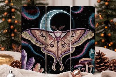Mystical Moth 20oz Tumbler Wrap Sublimation DesignSVG 