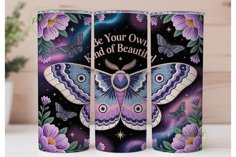Mystical Moth 20oz Tumbler Wrap Sublimation PixelChick 