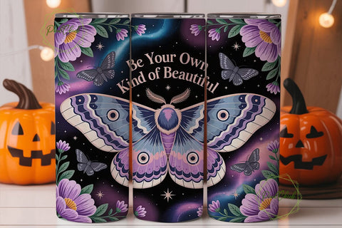 Mystical Moth 20oz Tumbler Wrap Sublimation PixelChick 
