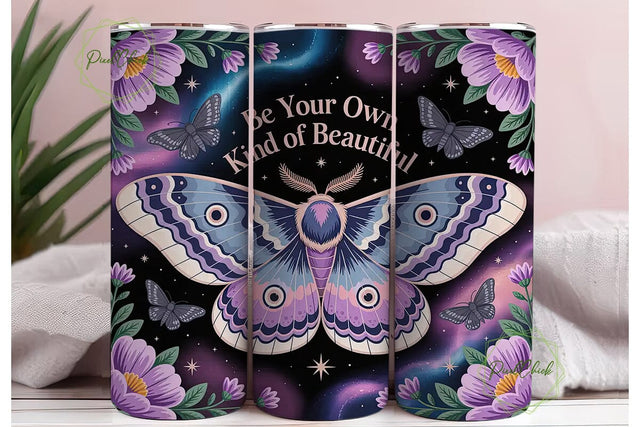 Mystical Moth 20oz Tumbler Wrap Sublimation PixelChick 