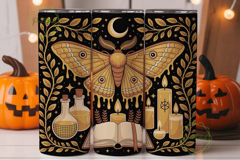 Mystical Moth & Candle 20oz Wrap Sublimation PixelChick 