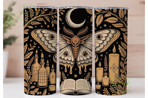 Mystical Moth & Candle 20oz Wrap Sublimation PixelChick 