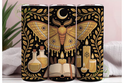 Mystical Moth & Candle 20oz Wrap Sublimation PixelChick 
