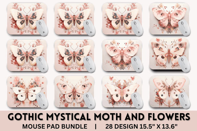 Mystical Moth Mouse pad Bundle Sublimation Regulrcrative 