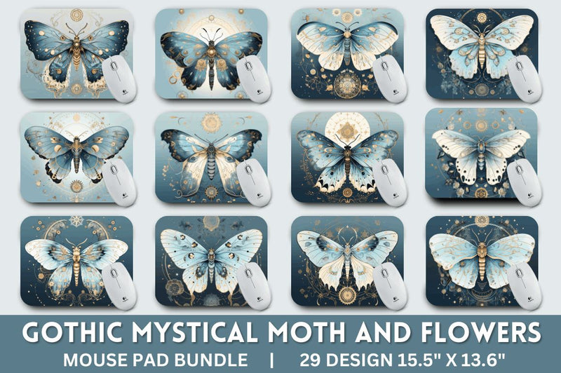 Mystical Moth Mouse pad Bundle Sublimation Regulrcrative 