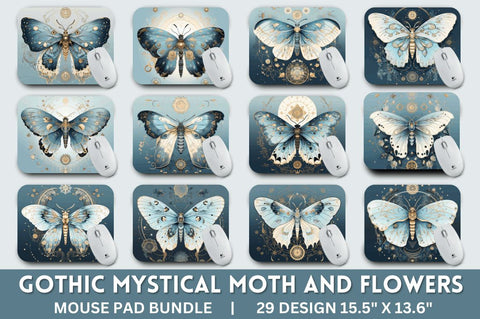 Mystical Moth Mouse pad Bundle Sublimation Regulrcrative 