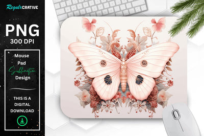 Mystical Moth Mouse pad Sublimation Regulrcrative 