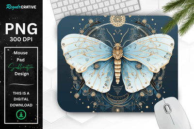 Mystical Moth Mouse pad Sublimation Regulrcrative 