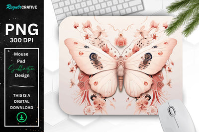 Mystical Moth Mouse pad Sublimation Regulrcrative 