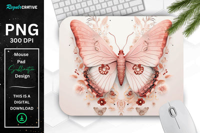 Mystical Moth Mouse pad Sublimation Regulrcrative 