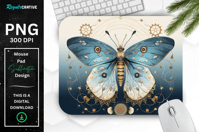 Mystical Moth Mouse pad Sublimation Regulrcrative 