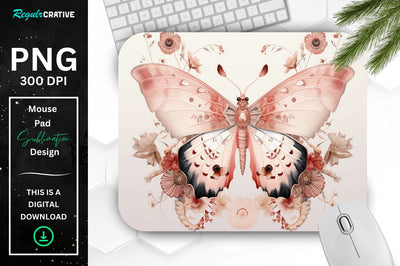 Mystical Moth Mouse pad Sublimation Regulrcrative 