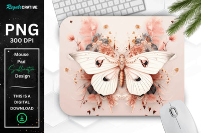 Mystical Moth Mouse pad Sublimation Regulrcrative 