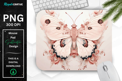 Mystical Moth Mouse pad Sublimation Regulrcrative 