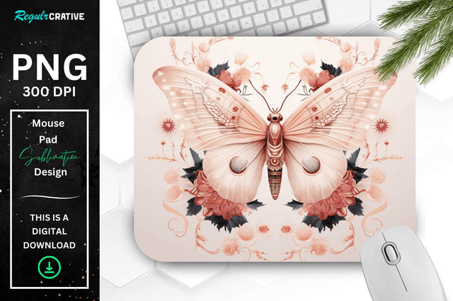 Mystical Moth Mouse pad Sublimation Regulrcrative 