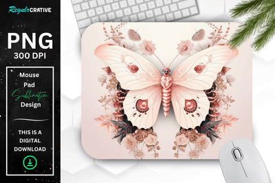 Mystical Moth Mouse pad Sublimation Regulrcrative 