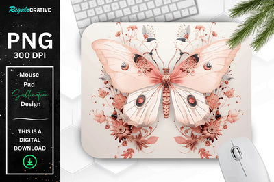 Mystical Moth Mouse pad Sublimation Regulrcrative 